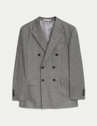 Tailored Fit Italian Wool Rich Jacket with Silk.