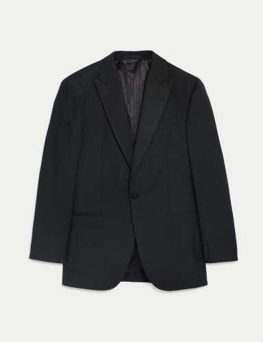 Tailored Fit Pure Wool Tuxedo Jacket.