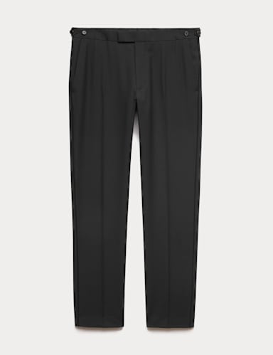 Tailored Fit Single Pleat Trousers.
