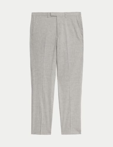 Tailored Fit Italian Performance Linen Suit Trousers.