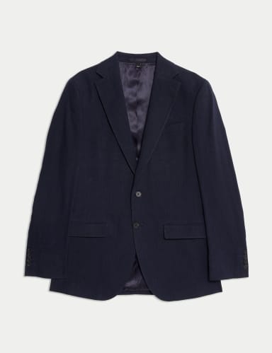 Tailored Fit Italian Performance Linen Blend Suit Jacket.