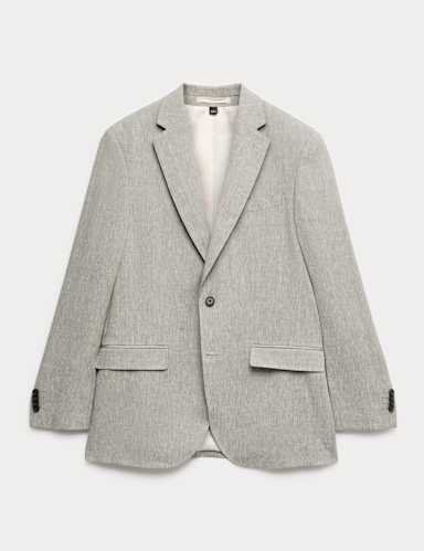 Tailored Fit Italian Performance Linen Blend Suit Jacket.