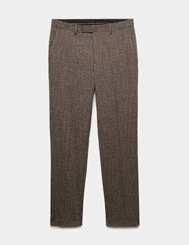 Tailored Fit Textured Suit Trouser.
