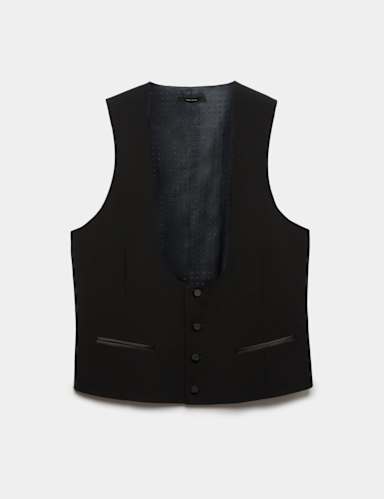Performance Wool Blend Tuxedo Waistcoat.