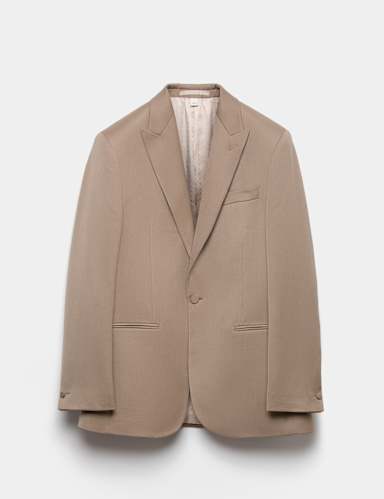 Tailored Fit Sateen Stretch Tuxedo Jacket.