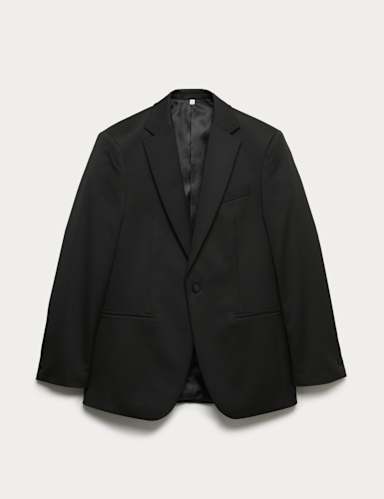 Tailored Fit Sateen Stretch Tuxedo Jacket.