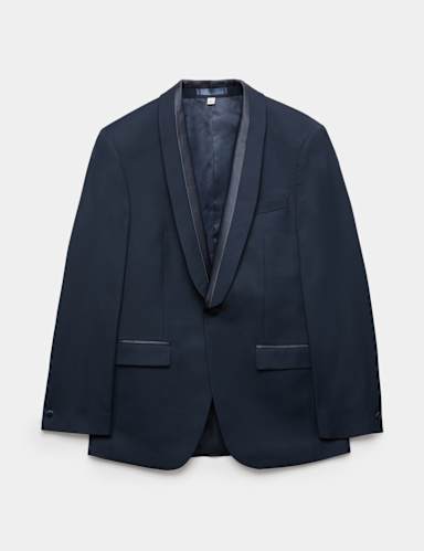 Tailored Fit Shawl Collar Tipped Tux Jacket.