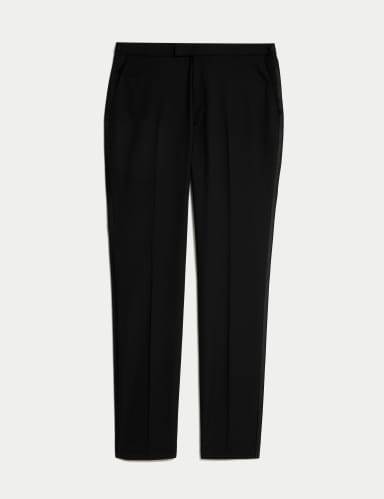 Skinny Fit Stretch Tuxedo Trousers.