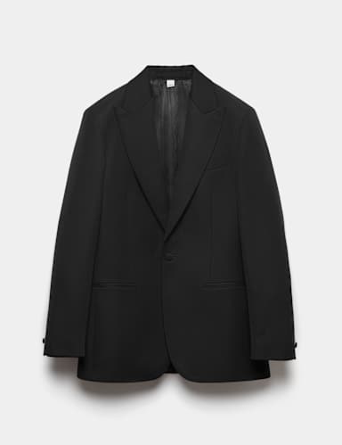 Tailored Fit Pure Wool Tuxedo Jacket.