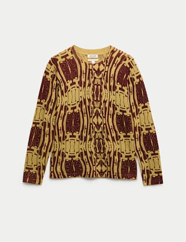 Pure Merino Wool Printed Jumper.