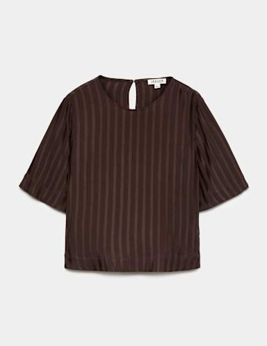 Textured Striped T-Shirt.