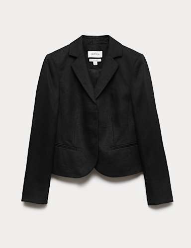 Pure Linen Short Tailored Jacket.