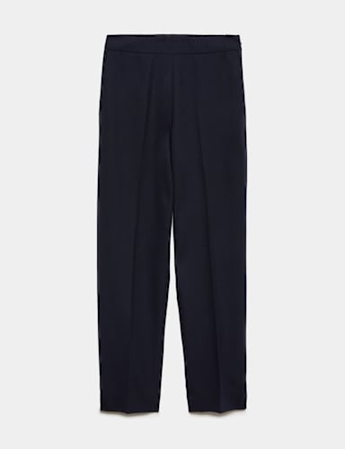 Pure Wool Cigarette Leg Trousers.