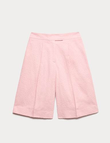 Pure Cotton Textured Shorts.