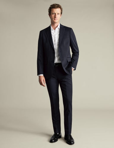 Slim Fit Wool Rich Pinstripe Suit Trousers.