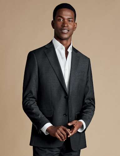 Slim Fit Pure Wool Twill Suit Jacket.