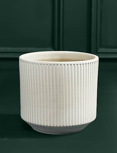 Large Abstract White Pot 1 of 1