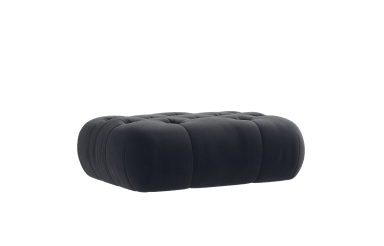Image of Rounded Button Footstool fabric