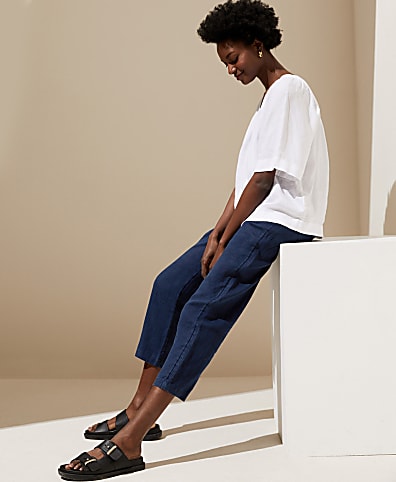 Donna / Da Donna Casual Lino Cool Pantaloncini, Perfetto Per - Foto 5