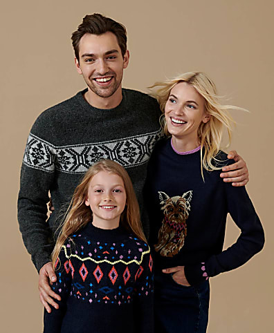 Haut De Noël Gris Marks & Spencer Pour Fille 3-4 Ans - Manches Longues, Motif "Oh What Fun" !
