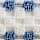 Pure Cotton Spotty Striped Towel, DENIM, swatch