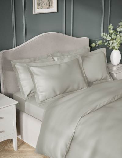 Egyptian Cotton Pillow Protectors – 400 Thread Count, Cooling, Hypoallergenic, Set Of 2 (Dark Grey)