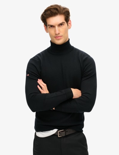 M&s mens polo neck jumpers new arrivals