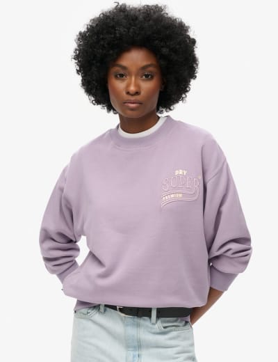 Cotton Rich Relaxed Hoodie Superdry M S