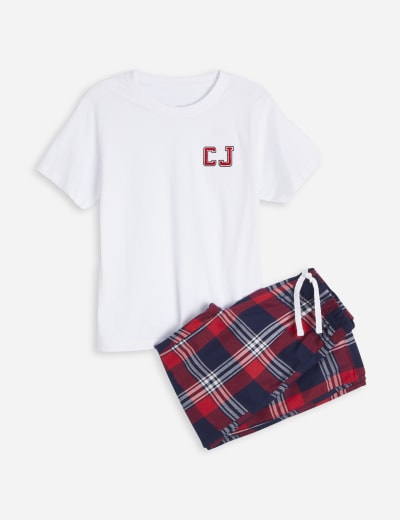 2pk Cotton Blend Checked Pyjama Sets 1 16 Yrs M S Collection M S