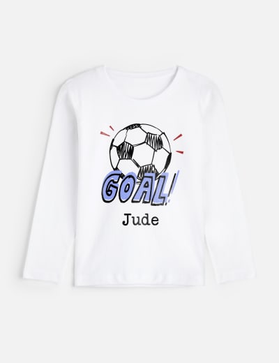Personalised Kid s Football Pyjamas Dollymix M S