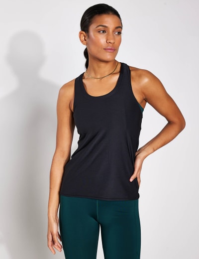 Printed Double Layer Relaxed Yoga Vest Top Goodmove M S
