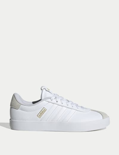 White leather adidas trainers womens 2025