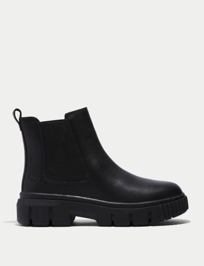 Wide Fit Leather Chelsea Ankle Boots M S Collection M S