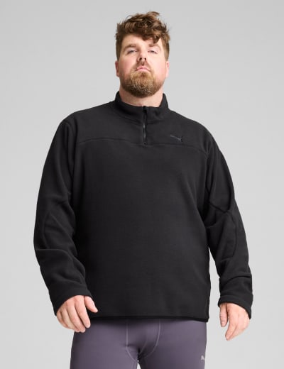 Quilted funnel neck pullover on sale