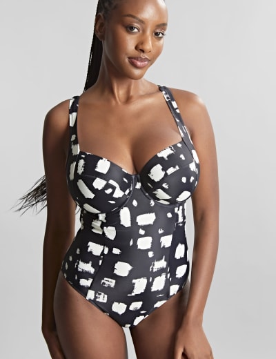 Spirit Rita Scallop Plunge Swimsuit Panache M S