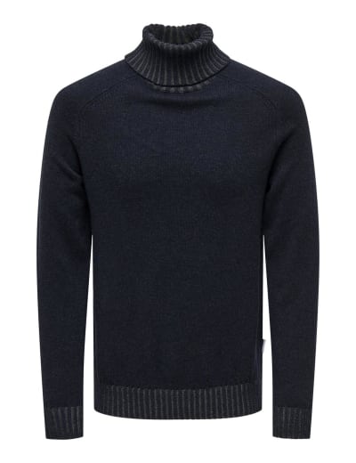 M&s black polo neck jumper store