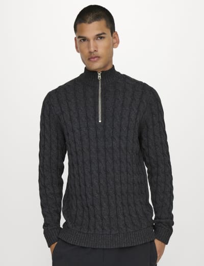 M&s quarter zip best sale