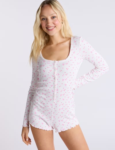 Ribbed Fairisle Christmas Pyjama Playsuit Boux Avenue M S