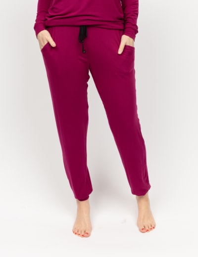 Modal Jersey Knit Cuffed Pyjama Bottoms Cyberjammies M S