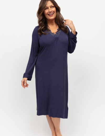 Pure Cotton Broderie Long Nightdress M S Collection M S