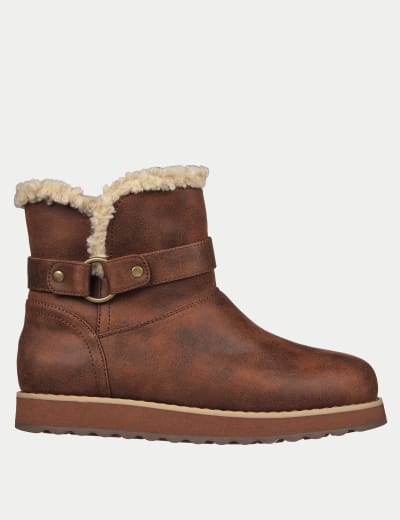 Wide Fit Leather Block Heel Ankle Boots Clarks M S