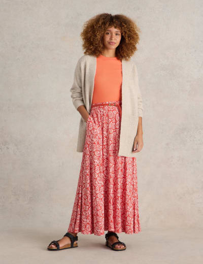 Pure Lyocell Midi A Line Skirt Monsoon M S