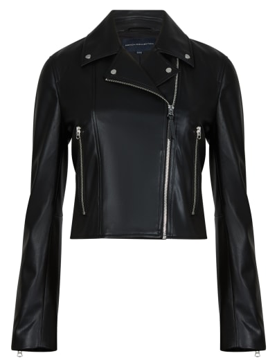 Leather Biker Jacket Autograph M S