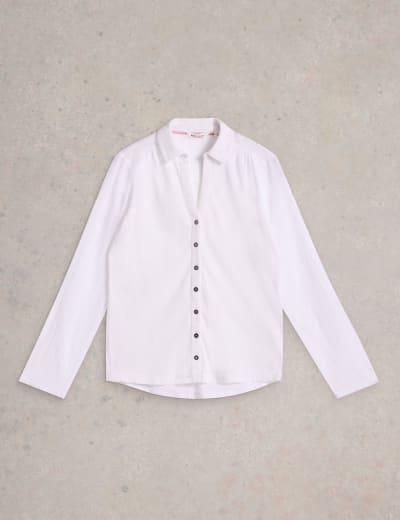 Button Detail Collared Top | Joules | M&S