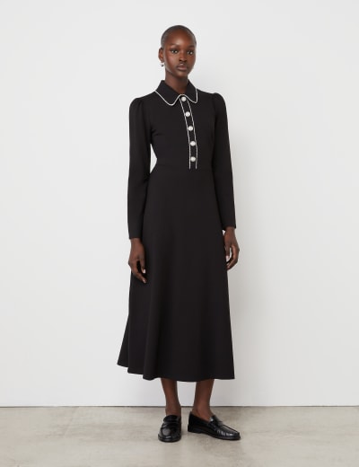 New look tiered midaxi smock dress in polka dot store