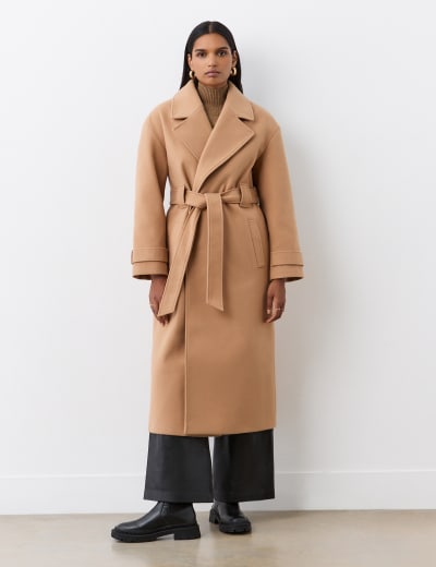 Herringbone Longline Tailored Coat SOSANDAR M S