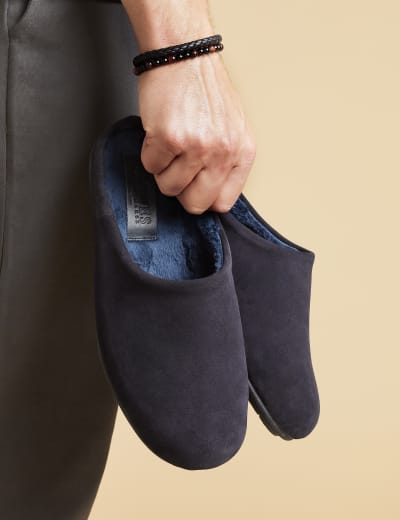 Marks and spencer mens leather slippers new arrivals
