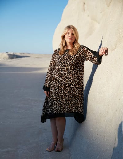Polka Dot Button Front Midi Waisted Dress Ghost M S
