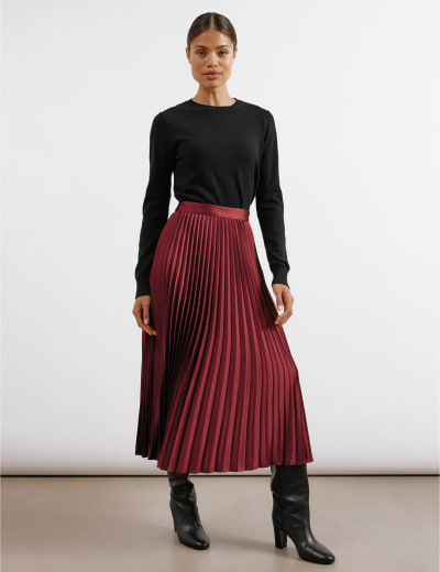 Mid length satin skirts unlimited best sale