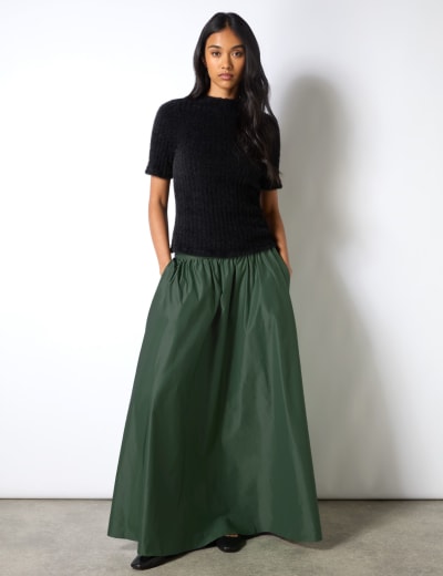 Green skirt m&s hot sale